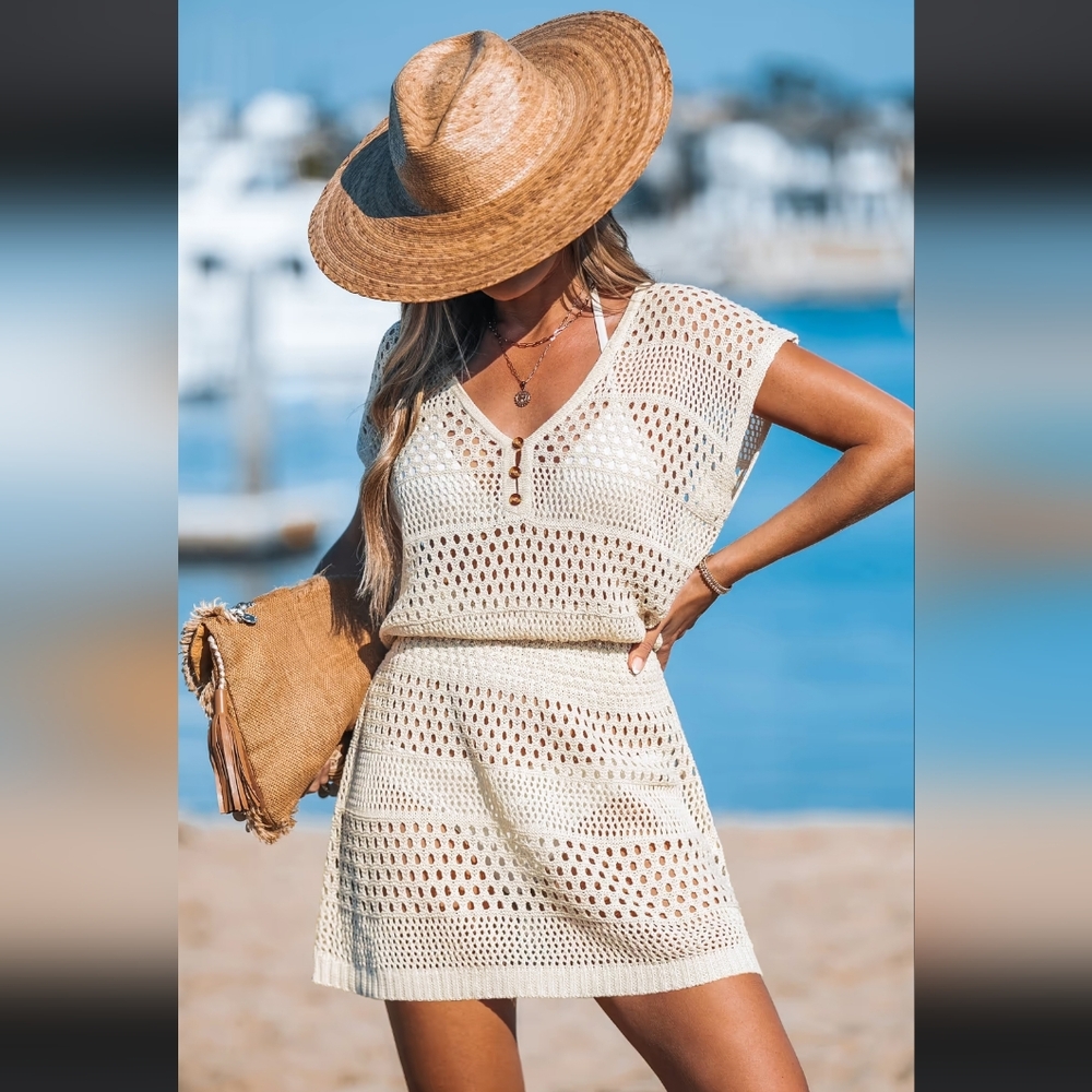 Cupshe Cream Cardigan Sweater Cozy Layering Essential